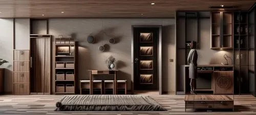 interior modern design,bookcase,bookshelves,walk-in closet,pantry,an apartment,modern room,modern kitchen interior,penthouse apartment,room divider,contemporary decor,apartment,interior design,luxury home interior,loft,dark cabinetry,boutique hotel,modern decor,kitchen design,japanese-style room