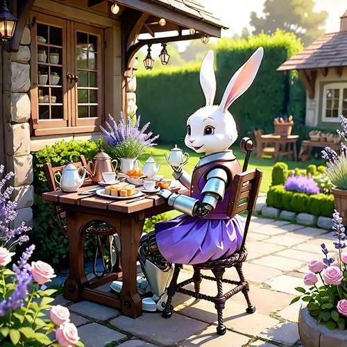 alice in wonderland,white rabbit,peter rabbit,garden breakfast,european rabbit,domestic rabbit,breakfast outside,alice,tearoom,wood rabbit,tea party,american snapshot'hare,rabbits,bunny on flower,afternoon tea,easter theme,rabbit pulling carrot,gray hare,teatime,rabbit,Anime,Anime,Cartoon