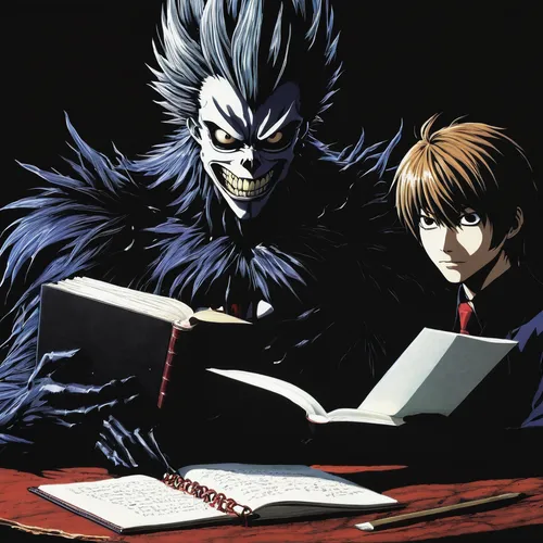 shinigami,tutoring,readers,children studying,tutor,reading,night administrator,examining,lecture,my hero academia,binding contract,coloring,werewolves,katakuri,wolfman,clamp,vanitas,examination,eading with hands,writing-book,Illustration,Japanese style,Japanese Style 14