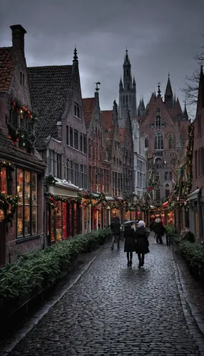 bruges,belgium,bremen town musicians,delft,netherlands,groningen,medieval street,holland,the cobbled streets,bremen,aachen,antwerp,brussels belgium,the netherlands,christmas market,grand place,utrecht,hoorn,medieval town,amsterdam,Illustration,Paper based,Paper Based 10