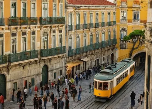 Baroque-style Portuguese architecture, grandiose Manueline façade, ornate stone carvings, intricate balconies, colorful azulejo tiles, Gothic arches, Romanesque columns, bell towers, red-tiled rooftop