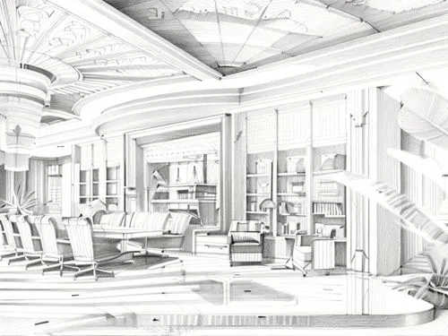 sketchup,study room,hotel lobby,penciling,study,salon,3d rendering,roughs,underdrawing,the coffee shop,tearoom,courtroom,rendered,background design,backgrounds,arcology,environments,interiors,coffee shop,working space,Design Sketch,Design Sketch,Pencil Line Art