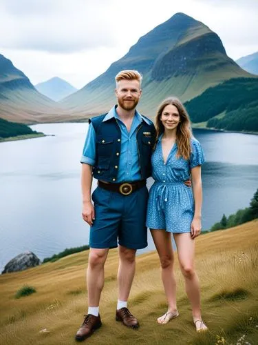 A nice reminder of my summer vacation in Glencoe this year with my good friends. Here is their double portrait: Bill Ashford (clothed) and his eccentric wife Elara, wearing nothing but a bikini bottom