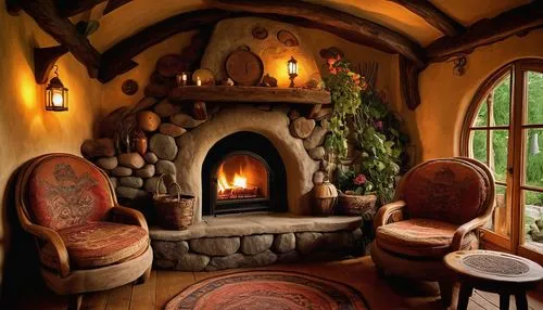 fireplace,fireplaces,fire place,hobbiton,fireside,inglenook,warm and cozy,christmas fireplace,log fire,coziest,breakfast room,wood stove,coziness,alcove,cozier,sitting room,interior decor,country cottage,woodstove,great room,Illustration,Black and White,Black and White 17