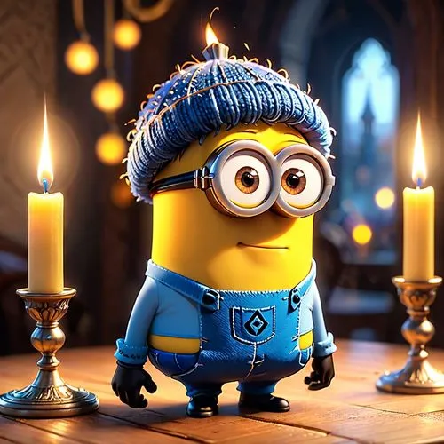 minion,dancing dave minion,minions,havdalah,hannukah,menorahs,Anime,Anime,Cartoon