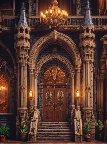 castlevania,labyrinthian,hall of the fallen,doorkeepers,doorways,theed,doorway,ornate room,ornate,the door,entrada,front door,the threshold of the house,doorkeeper,entranceway,entrances,entryway,doors,mihrab,doormen,Unique,Pixel,Pixel 04