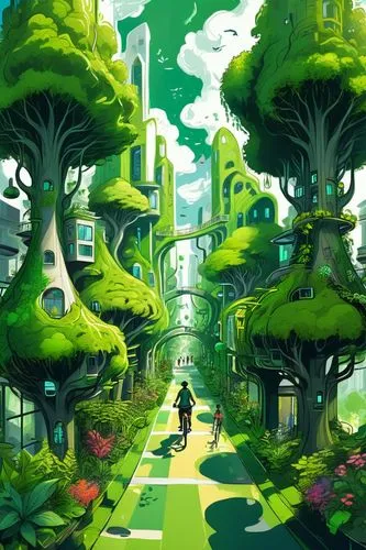 overgrowth,pathway,green garden,green forest,cartoon forest,arbor,overworld,verdant,forest path,forest road,green trees,mushroom landscape,tree grove,environments,greenery,greenforest,ecotopia,environment,tunnel of plants,biome,Illustration,Black and White,Black and White 05