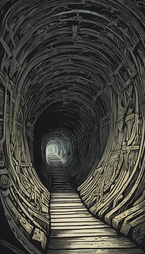 hollow way,canal tunnel,tunnel,catacombs,storm drain,slide tunnel,underground,underground cables,sewer pipes,wall tunnel,railway tunnel,sci fiction illustration,underground lake,lava tube,train tunnel,caving,descent,ny sewer,drainage,salt mine,Art,Artistic Painting,Artistic Painting 50