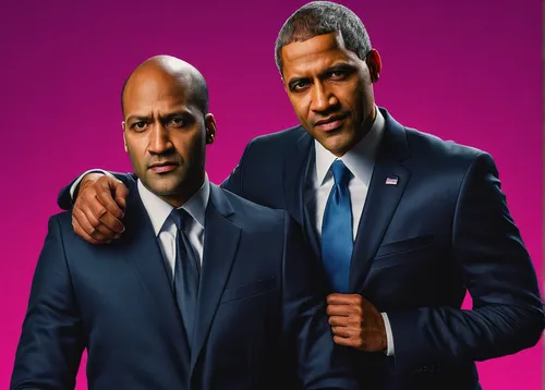 business icons,barrack obama,obama,oddcouple,barack obama,business men,businessmen,black businessman,preachers,2020,black professional,beet greens,the men,a black man on a suit,magenta,secret service,icons,goats,unites states,pink tie,Illustration,Paper based,Paper Based 19