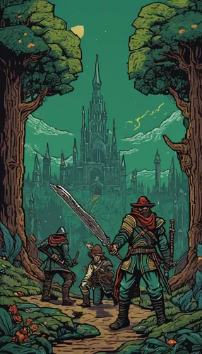 pixel art,knight's castle,knight village,game art,game illustration,cartoon video game background,castleguard,hall of the fallen,he-man,background ivy,guards of the canyon,link,hunter's stand,pilgrimage,druid grove,scroll wallpaper,3d fantasy,dungeons,adventurer,4k wallpaper,Art,Artistic Painting,Artistic Painting 07