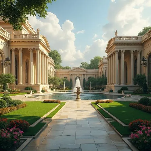 neoclassical,palladianism,neoclassicist,neoclassic,marble palace,neoclassicism,greek temple,zappeion,sapienza,artemis temple,arcadia,panagora,jardiniere,house with caryatids,theed,palladian,classicist,palaces,palace garden,archly,Photography,General,Realistic