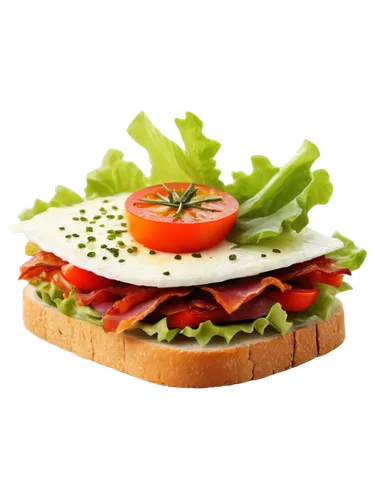 Crunchy vegetable bite, fresh green lettuce, cherry tomato, crispy bacon, melted mozzarella cheese, toasted bread, close-up shot, shallow depth of field, soft natural light, 3/4 composition, warm colo