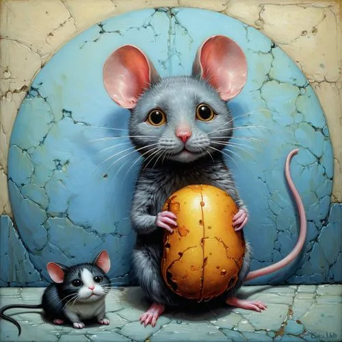 painting easter egg,palmice,vintage mice,ratatouille,tikus,lab mouse icon,Illustration,Realistic Fantasy,Realistic Fantasy 18