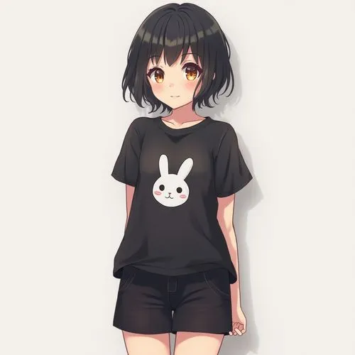 anime japanese clothing,tsukiko,mio,kaban,isolated t-shirt,tiribocchi