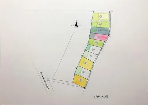 design an urban subdivision, based on this map, adding small trees and divisions of each plot of land
,frame drawing,house drawing,pencil frame,sheet drawing,framing square,architect plan,frame border