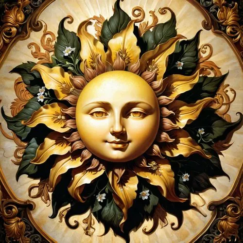 sun god,3-fold sun,solstices,solario,sun moon,sun flower,sunstar,spring equinox,sun head,sunlike,the sun,goldsun,cherubim,sun flowers,solare,sun,sun and moon,perugino,sun eye,ouspensky,Conceptual Art,Fantasy,Fantasy 27