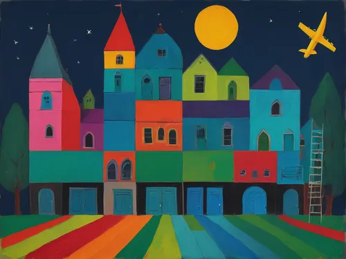 church painting,colorful city,basil's cathedral,church bells,houses clipart,night scene,fredric church,black church,fairy tale icons,easter bells,medieval town,münsterland,church towers,new-ulm,castles,townscape,aurora village,belfry,hamelin,gothic church,Art,Artistic Painting,Artistic Painting 02