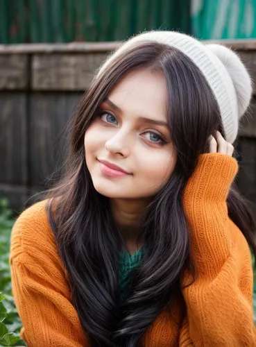 russian girl,beautiful young woman,indian girl,islamic girl,eurasian,pretty young woman,girl wearing hat,beanie,heterochromia,young woman,artificial hair integrations,attractive woman,indian woman,hij