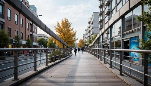 hafencity,biopolis,passerelle,omotesando,highline,footbridge,sanlitun,walkway,walkability,footbridges,nanterre,streetscape,skybridge,liveability,urban landscape,yaletown,boardwalks,broadmead,false creek,bicycle path