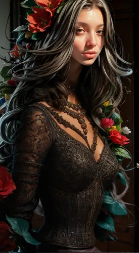 bust and background
,image manipulation,celtic woman,artificial hair integrations,rapunzel,fantasy woman,photoshop manipulation,fantasy portrait,lace wig,filigree,image editing,rose png,photomanipulat