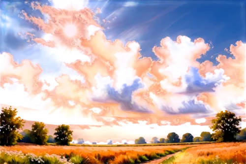 wheat field,lavender field,lavender fields,wheat fields,landscape background,wheatfield,meadow landscape,sky of autumn,cornfield,autumn sky,prairies,grain field,nature background,dutch landscape,farm landscape,corn field,rural landscape,meadow in pastel,sky clouds,dandelion field,Conceptual Art,Oil color,Oil Color 22