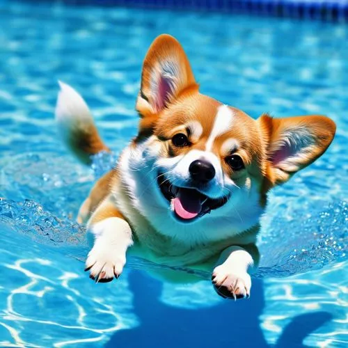 dog in the water,water dog,the pembroke welsh corgi,pembroke welsh corgi,corgi,welsh corgi,jumping into the pool,to swim,swimming,corgis,cheerful dog,welschcorgi,welsh corgi pembroke,corgi-chihuahua,kawaii people swimming,swim,cardigan welsh corgi,swimming technique,swimfin,backstroke,Photography,General,Realistic