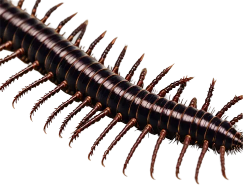 Centipede, Millipede, entwined, dark brown, many legs, segmented bodies, antennae, beady eyes, shiny exoskeletons, detailed texture, soft focus, low-key lighting, 3/4 composition, shallow depth of fie