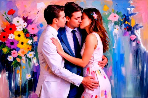 liason,holton,karasev,lakorn,peddie,wedding couple,oil painting on canvas,jaszi,wedding photo,photo painting,romantic scene,wedding frame,honeymoon,kerem,karmin,mitzeee,elopement,saula,hollyoaks,hyperstimulation,Conceptual Art,Oil color,Oil Color 20