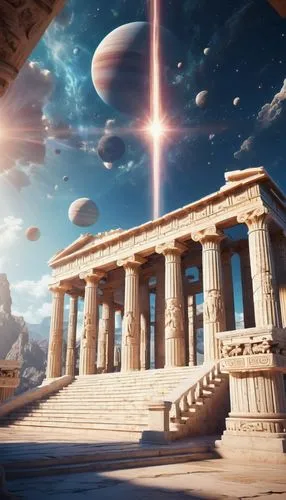 greek temple,artemis temple,temple of poseidon,barsoom,inanna,the parthenon,the ancient world,erechtheion,odyssey,petra,parthenon,herakleion,neptuno,hellas,egyptian temple,metapontum,athene,atlantis,civilizations,nabataeans,Conceptual Art,Sci-Fi,Sci-Fi 30