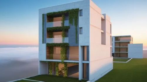 an artist's rendering of the facade of the building,cube stilt houses,cubic house,sky apartment,cube house,modern architecture,antilla,Photography,General,Realistic