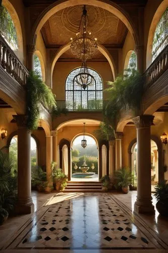 cochere,philbrook,breezeway,patio,hacienda,orangery,inside courtyard,courtyard,atriums,biltmore,conservatory,broadmoor,bellingrath gardens,wintergarden,courtyards,pergola,patios,orangerie,rosecliff,walkway,Illustration,Realistic Fantasy,Realistic Fantasy 34