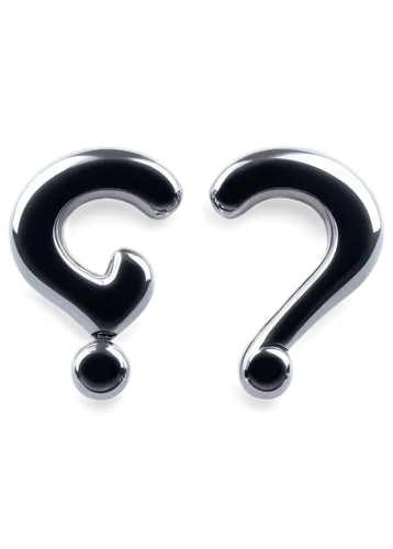 Image, question mark, white background, bold font, 3D effect, metallic material, reflective surface, curved lines, modern design, futuristic style, high contrast, dramatic lighting, close-up shot.,sur