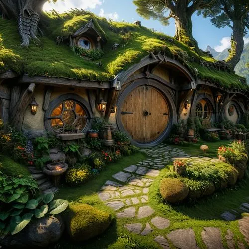 hobbiton,arenanet,shire,elves country,fairy village,tavern,hobbit,wine-growing area,moss landscape,dwarfish,riftwar,hobbits,elven forest,knight village,whorwood,beleriand,alpine village,elfland,netherwood,redwall,Photography,General,Natural