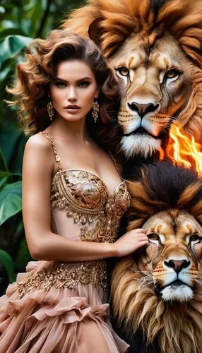 she feeds the lion,lionesses,exotic animals,lions couple,two lion,king of the jungle,lioness,wild animals,lions,lion,forest king lion,female lion,liger,african lion,photoshop manipulation,lion - feline,lion children,big cats,panthera leo,roar,Photography,General,Realistic