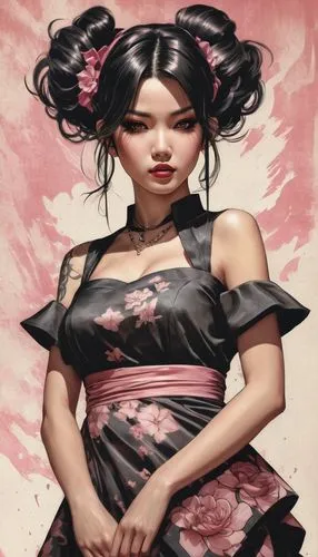 geisha girl,geisha,peach blossom,chinese art,hanbok,plum blossom,oriental princess,oriental painting,mulan,japanese sakura background,rosa ' amber cover,oriental girl,japanese art,plum blossoms,korean culture,world digital painting,asian woman,peony pink,rose of sharon,camellia,Photography,General,Realistic