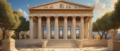 celsus library,greek temple,zappeion,the parthenon,school of athens,temple of diana,parthenon,capitolium,ctesiphon,celsus,tempio,neoclassical,metapontum,laodicea,acropolis,janiculum,panagora,synaxarion,erechtheion,panathenaic,Illustration,Retro,Retro 14