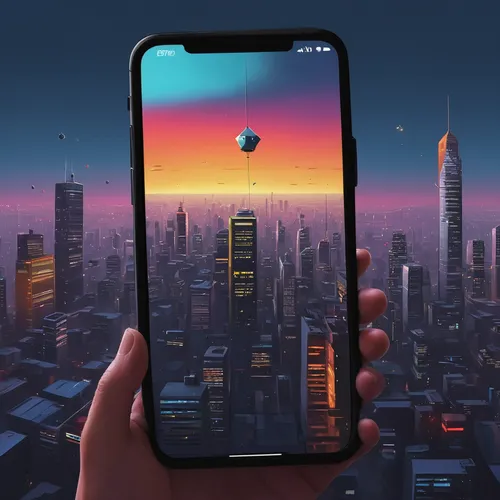 Get your favorite TikTok videos in a click.,dusk background,futuristic landscape,iphone x,mobile video game vector background,cellular tower,viewphone,virtual landscape,phone icon,retina nebula,home s