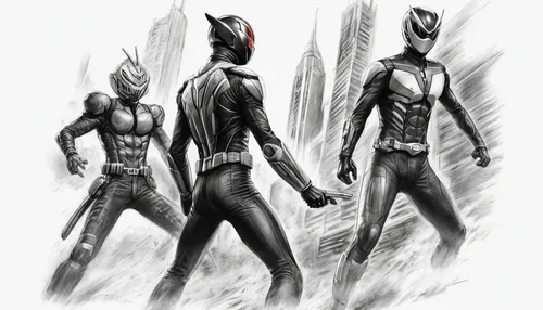 grey fox,comic characters,superheroes,red hood,birds of prey,crime fighting,concept art,superhero comic,daredevil,swordsmen,wolverine,pencils,deadpool,x-men,bats,comic hero,merc,xmen,limb males,predators,Illustration,Black and White,Black and White 35