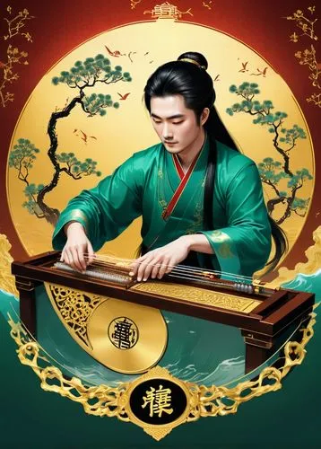 traditional chinese musical instruments,xing yi quan,yi sun sin,bamboo flute,traditional korean musical instruments,wuchang,shuanghuan noble,qi-gong,taijiquan,shamisen,zui quan,stringed bowed instrument,dulcimer,luo han guo,bowed string instrument,erhu,hammered dulcimer,tai qi,xiangwei,haidong gumdo,Unique,Design,Logo Design