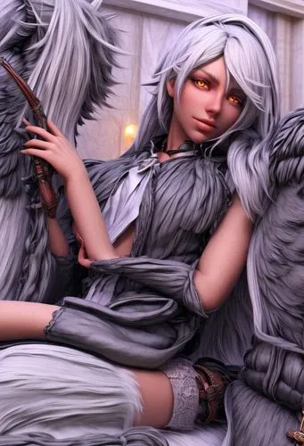 harpy,gryphon,fantasy art,fantasy picture,fallen angel,griffin,white feather,falconer,harp of falcon eastern,feathers,angel playing the harp,eastern grey,bird couple,uriel,fantasy portrait,dark angel,heroic fantasy,crow queen,feathers bird,angel figure