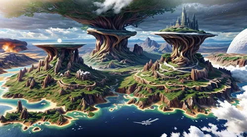 mushroom island,floating islands,floating island,artificial islands,mushroom landscape,terraforming,artificial island,flying island,island of fyn,an island far away landscape,islands,fantasy landscape,futuristic landscape,island of juist,fantasy world,lavezzi isles,islet,the island,fantasy city,kei islands