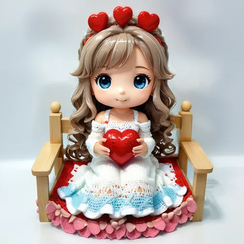 heart with crown,handmade doll,doll dress,dress doll,painter doll,artist doll,doll kitchen,japanese doll,doll figure,clay doll,doll paola reina,female doll,queen of hearts,dollhouse accessory,christmas figure,gingerbread heart,cloth doll,sweetheart cake,wooden doll,angel gingerbread,Illustration,Japanese style,Japanese Style 01