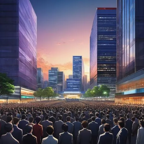 akiba,comiket,kamurocho,shinjuku,akihabara,tokyo city,songdo,tokyo,shibuya,cybercity,tokio,okabe,concert crowd,shibuya crossing,yeouido,business district,crowd of people,osaka,ekiden,ikebukuro,Illustration,Japanese style,Japanese Style 12