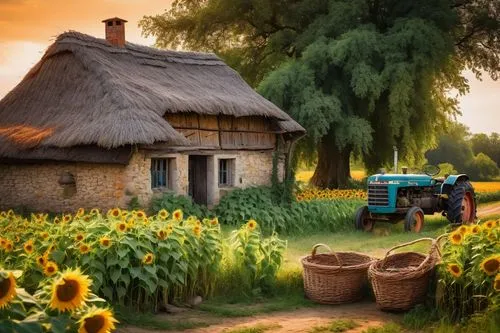 ukraine,farm landscape,ukraina,farm tractor,rural landscape,village life,farmstand,bucolic,eastern ukraine,slavonia,maramures,i love ukraine,tractor,home landscape,agricultural,farmar,farm background,farm hut,rural style,agricultural scene,Illustration,Paper based,Paper Based 14