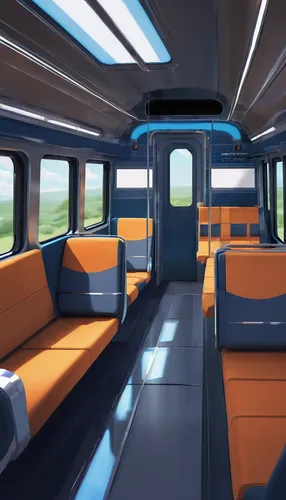 Describe a peaceful and relaxing train ride on the Marc train.,intercity train,intercity express,the bus space,train compartment,railway carriage,passenger car,train seats,intercity,passenger cars,cha