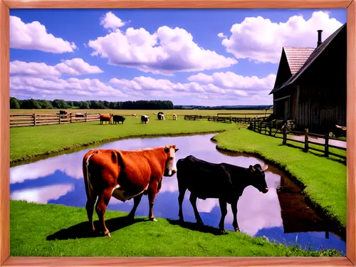 cows on pasture,holstein cattle,oxen,livestock farming,cattle crossing,cattle dairy,dairy cattle,domestic cattle,heifers,farm landscape,red holstein,dairy cows,holstein-beef,beef cattle,dutch landscape,pasture,cows,milk cows,livestock,beef breed international,Art,Artistic Painting,Artistic Painting 01