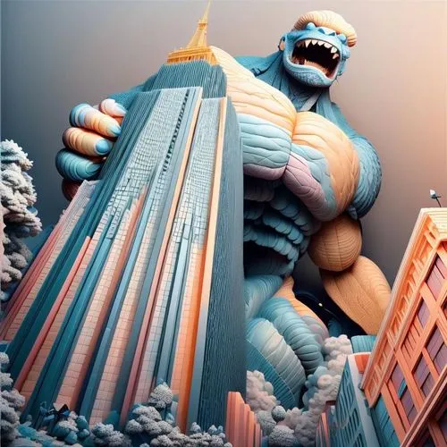 king kong,kong,nikuman,skycraper,big buddha,metropolis,poseidon,3d fantasy,gigantic,giant buddha of tian tan,laser buddha mountain,stalin skyscraper,fantasy city,fractalius,coral guardian,cinema 4d,temple fade,3d man,giant,skyscraper