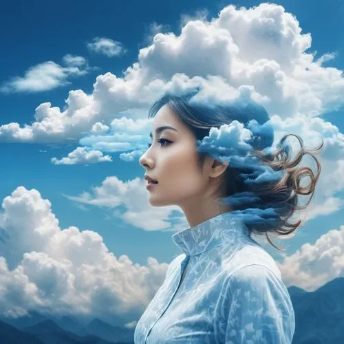 yogananda,cloud play,sky,photo manipulation,blue sky clouds,blue sky and clouds,fall from the clouds,mystical portrait of a girl,about clouds,cloud image,sky rose,azure,woman thinking,blue sky and white clouds,cloud mood,photoshop manipulation,world digital painting,cloud shape frame,sky butterfly,photomanipulation,Photography,Artistic Photography,Artistic Photography 07