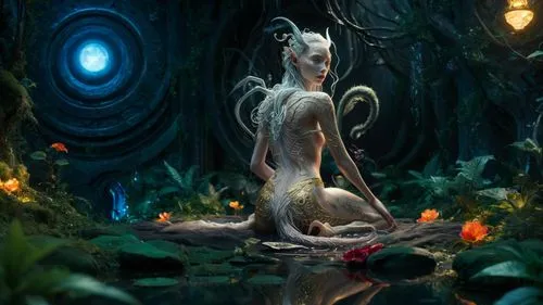 fantasia,the enchantress,fantasy picture,3d fantasy,fantasy art,faerie,fae,faery,elven,mirror of souls,alice in wonderland,fairy world,sorceress,capricorn mother and child,fantasy portrait,labyrinth,cuthulu,cg artwork,fantasy woman,capricorn