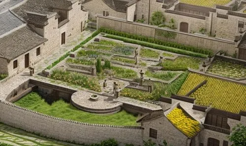 monastery garden,courtyard,roof garden,garden elevation,medieval architecture,royal castle of amboise,medieval castle,city walls,inside courtyard,garden buildings,moated castle,medieval,terraces,vegetable garden,roof landscape,terraced,garden design sydney,trajan's forum,gardens,help great bath ruins,Landscape,Landscape design,Landscape space types,None